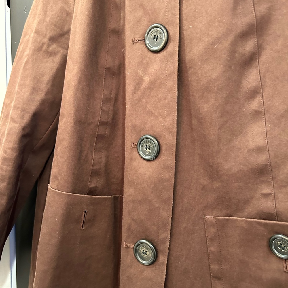 Burberry Swing Coat Brown w/ Oversized Buttons